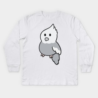 Cute Whiteface Cockatiel Kids Long Sleeve T-Shirt